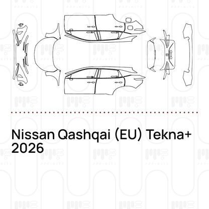 Voorgesneden PPF Nissan Qashqai (EU) Tekna+ 2026