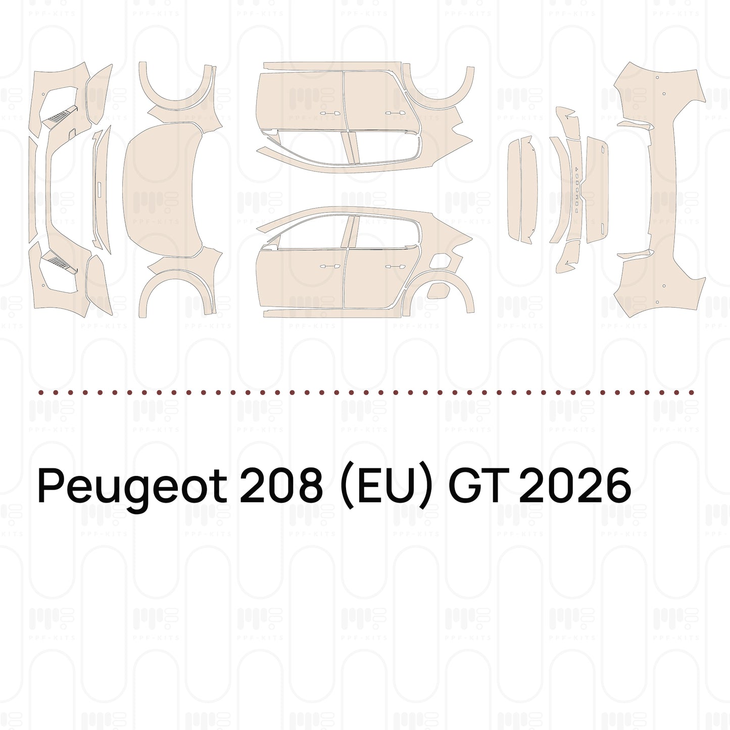 Voorgesneden PPF Peugeot 208 (EU) GT 2026