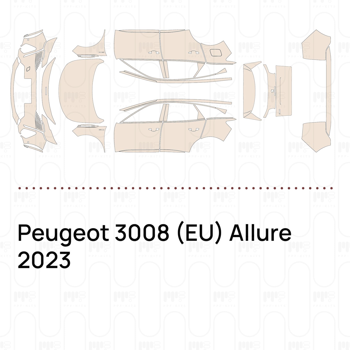 Voorgesneden PPF Peugeot 3008 (EU) Allure 2023
