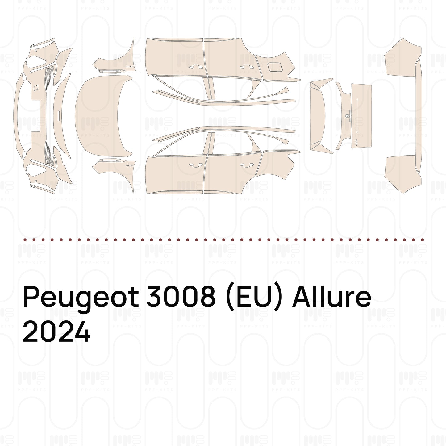 Voorgesneden PPF Peugeot 3008 (EU) Allure 2024