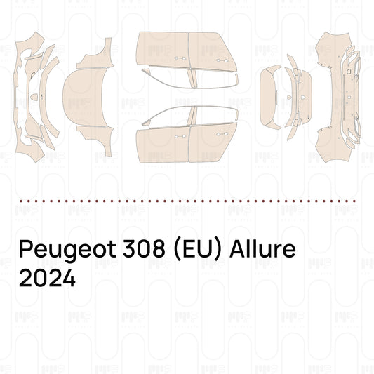 Voorgesneden PPF Peugeot 308 (EU) Allure 2024