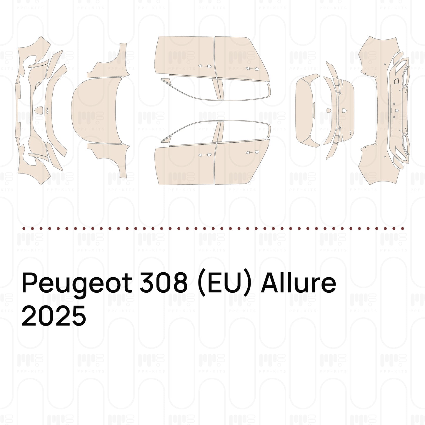 Voorgesneden PPF Peugeot 308 (EU) Allure 2025