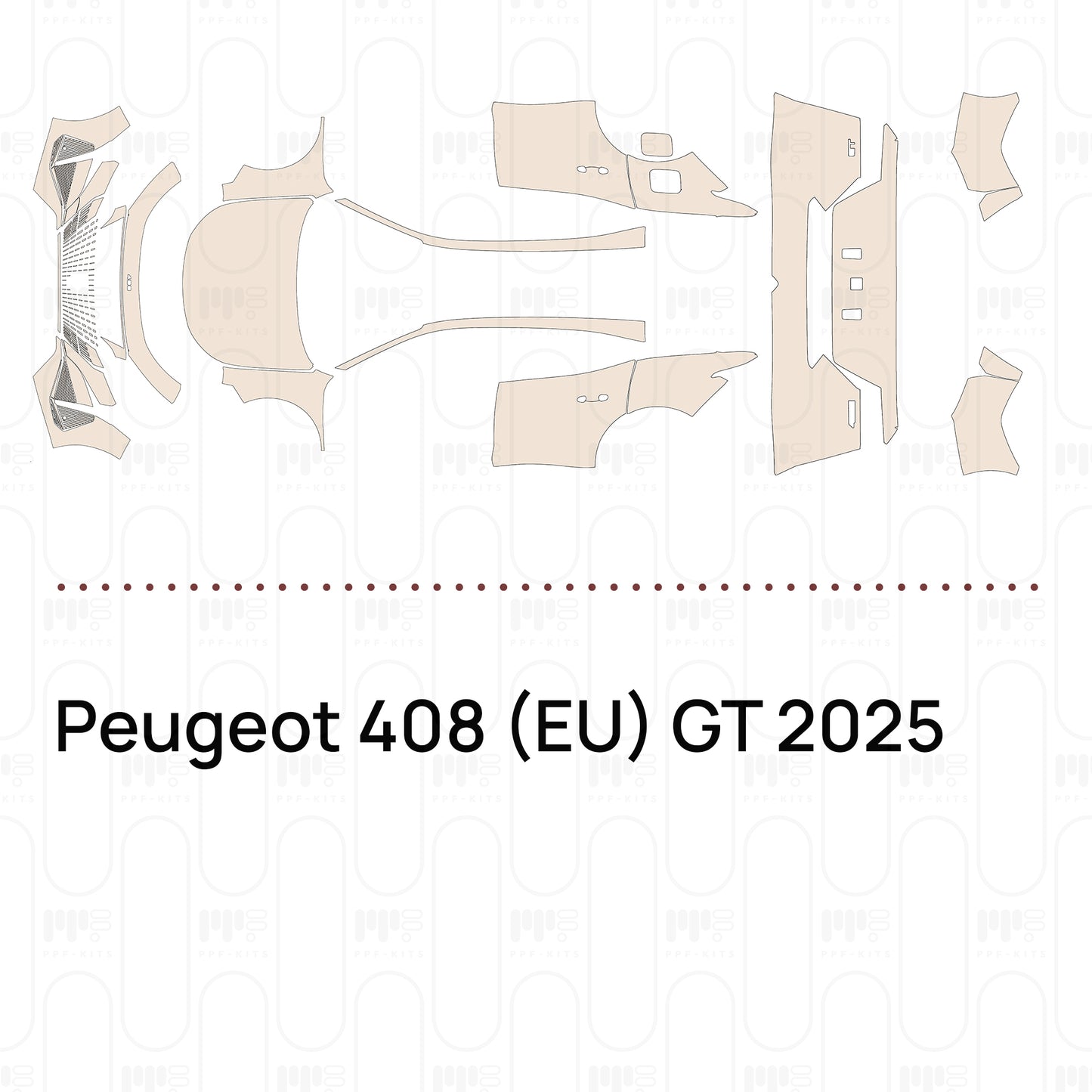 Voorgesneden PPF Peugeot 408 (EU) GT 2025