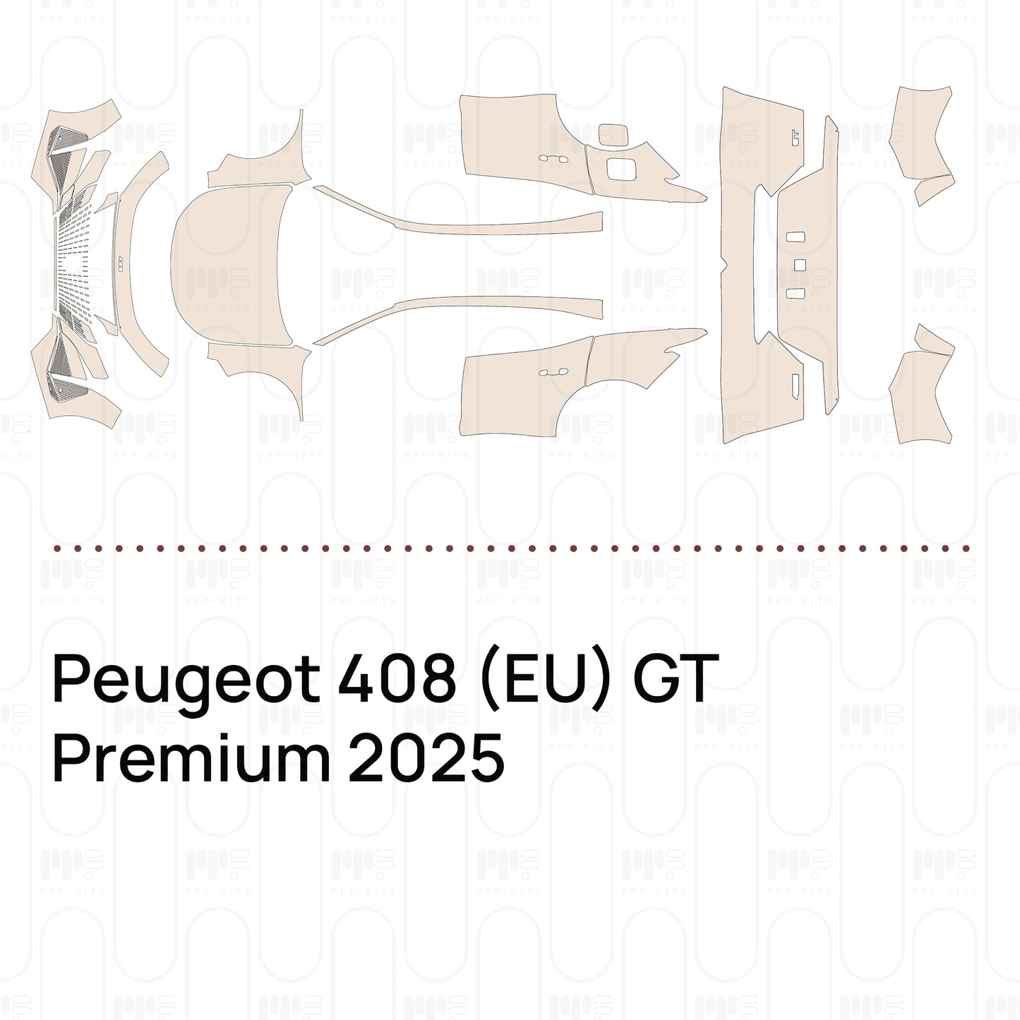 Voorgesneden PPF Peugeot 408 (EU) GT Premium 2025