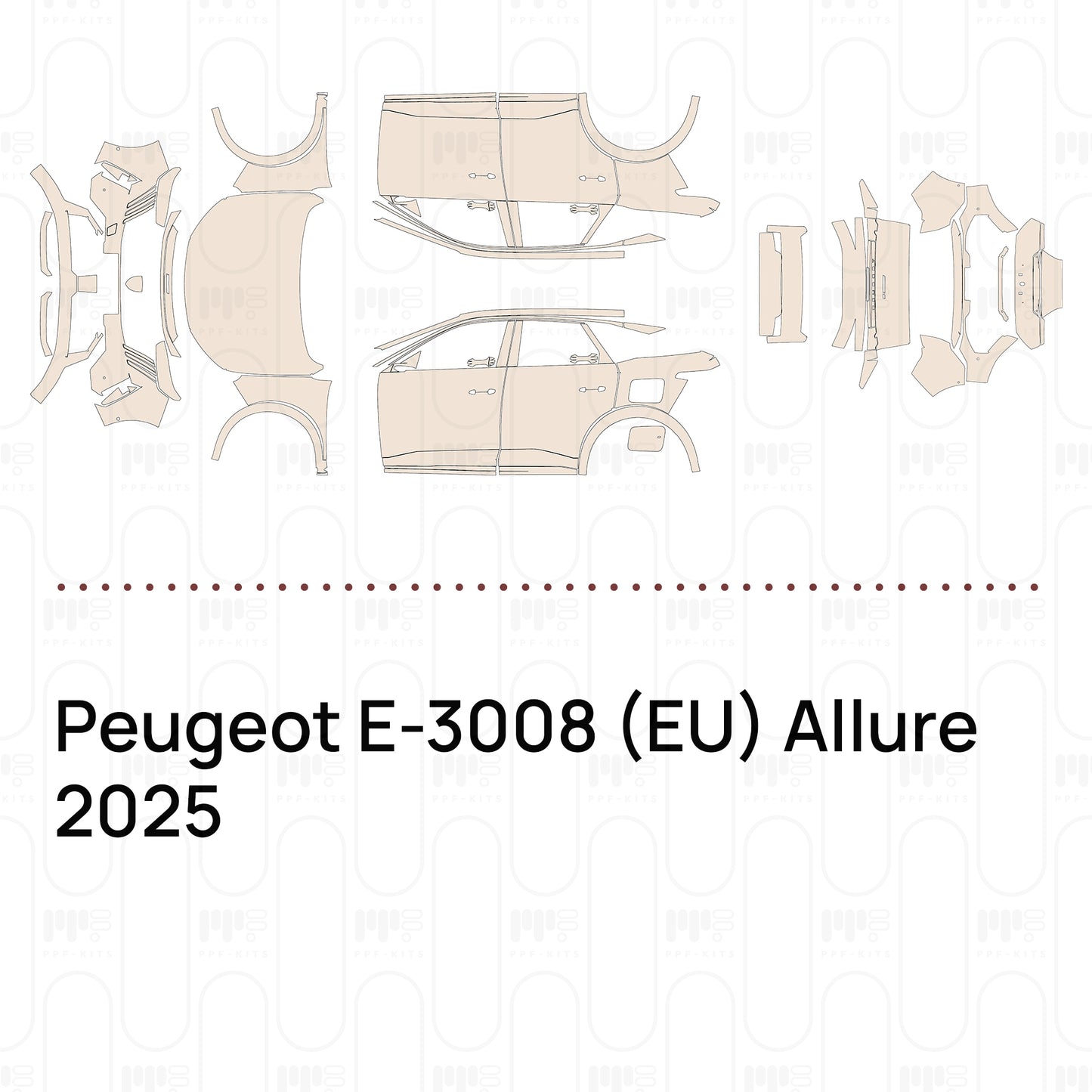 Voorgesneden PPF Peugeot E-3008 (EU) Allure 2025