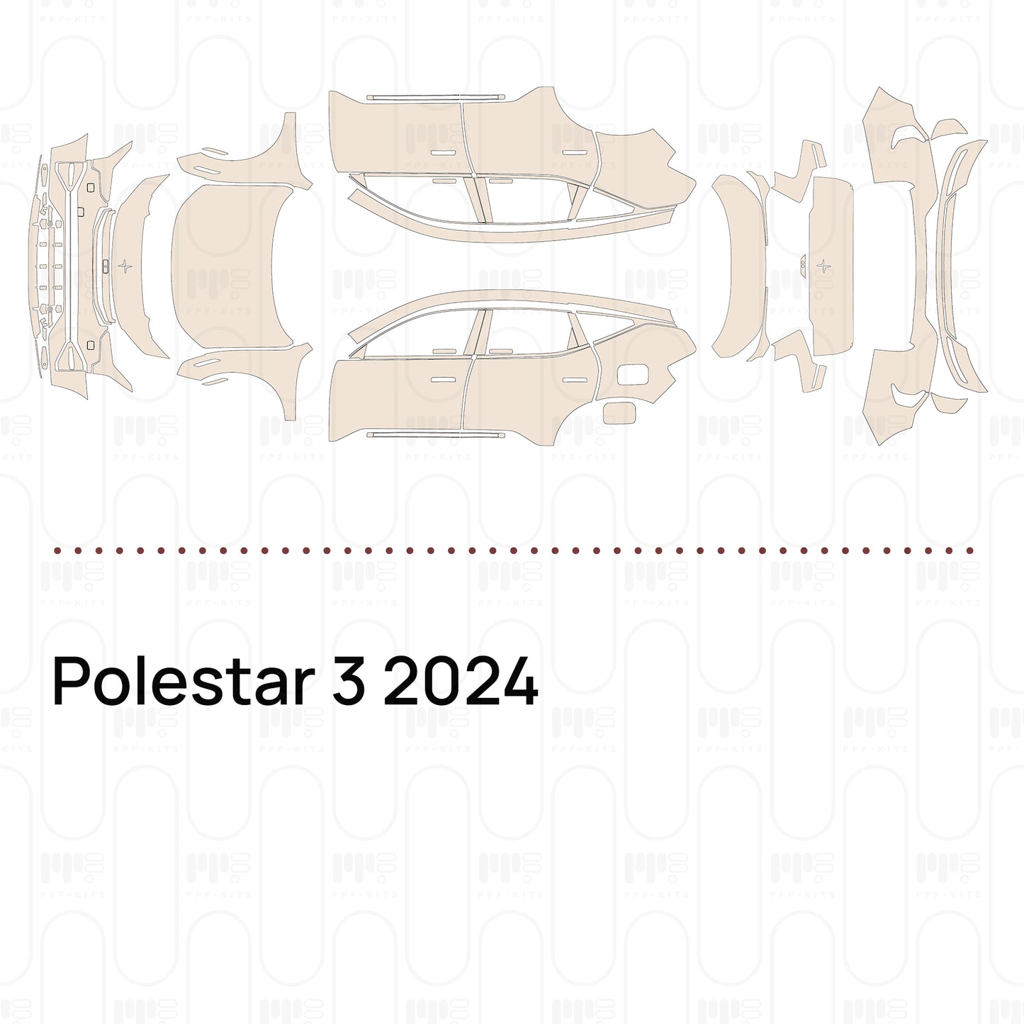 Voorgesneden PPF Polestar 3 2024