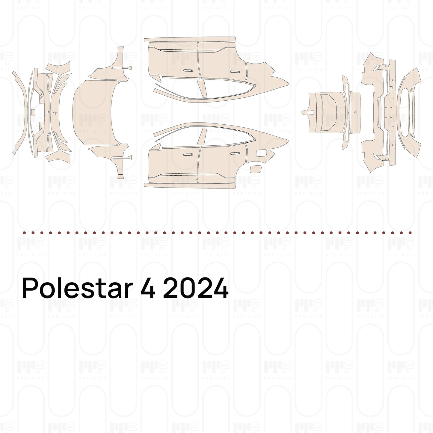 Voorgesneden PPF Polestar 4 2024