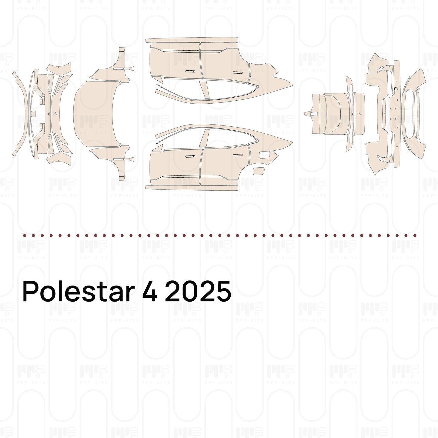 Voorgesneden PPF Polestar 4 2025