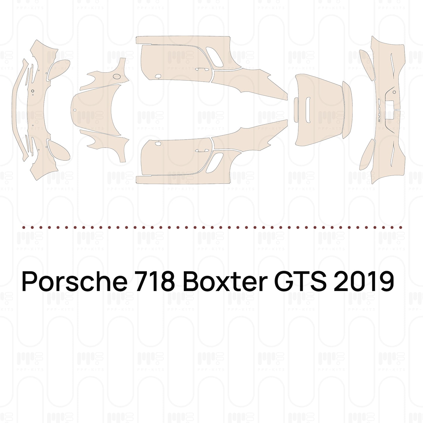 Voorgesneden PPF Porsche 718 Boxter GTS 2019
