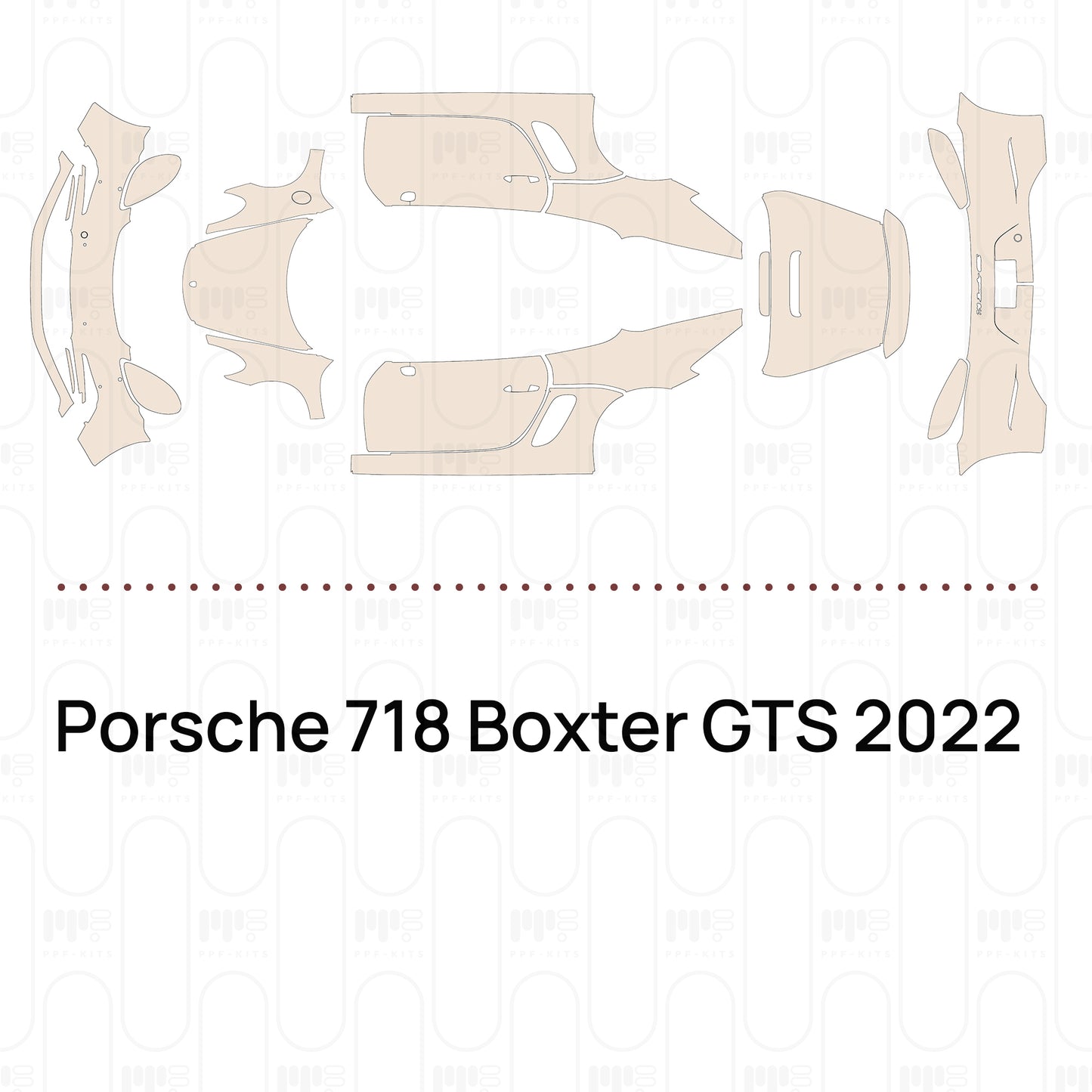 Voorgesneden PPF Porsche 718 Boxter GTS 2022