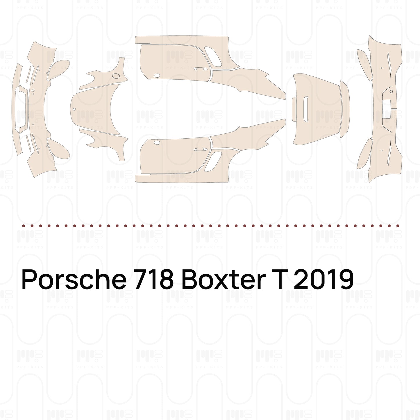 Voorgesneden PPF Porsche 718 Boxter T 2019
