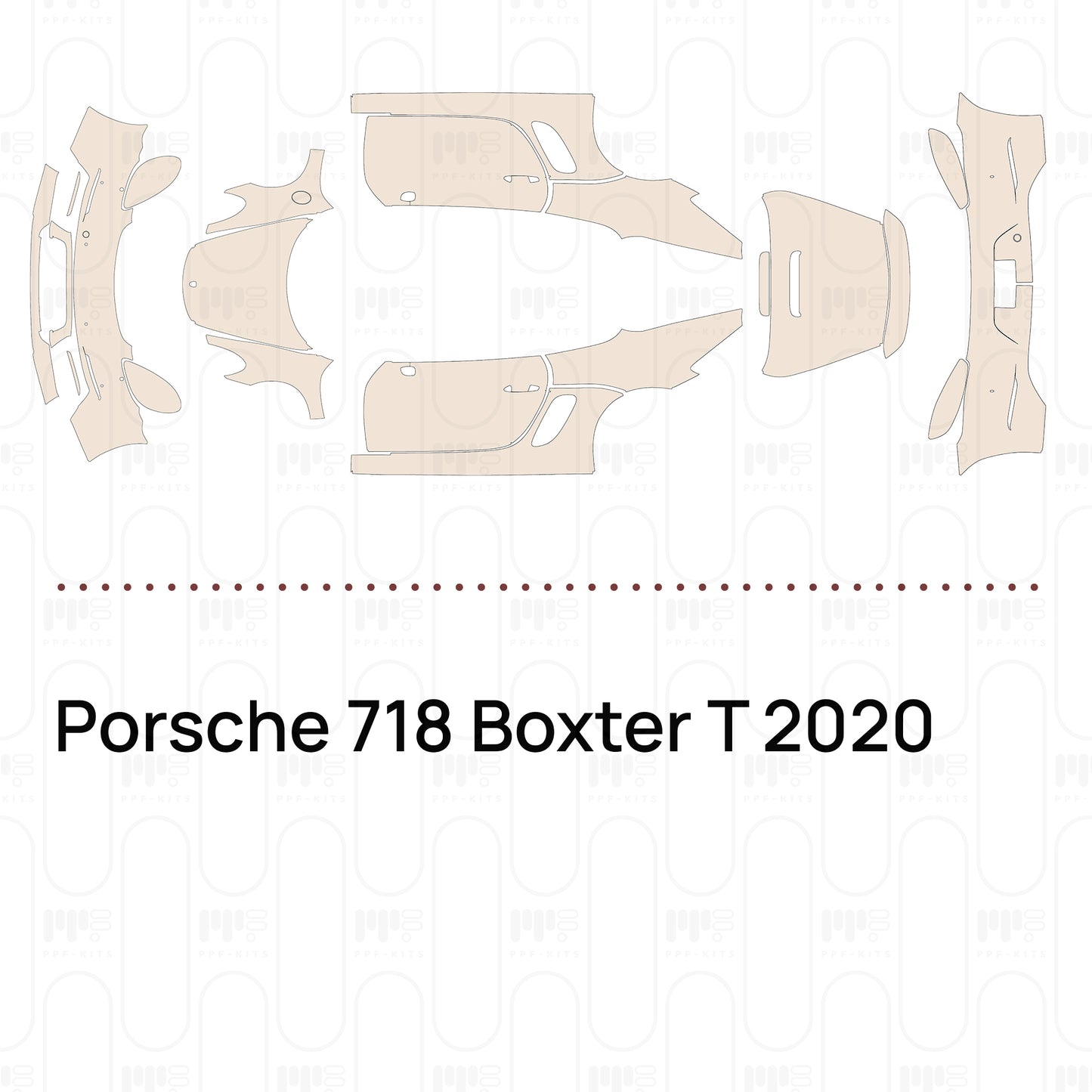 Voorgesneden PPF Porsche 718 Boxter T 2020