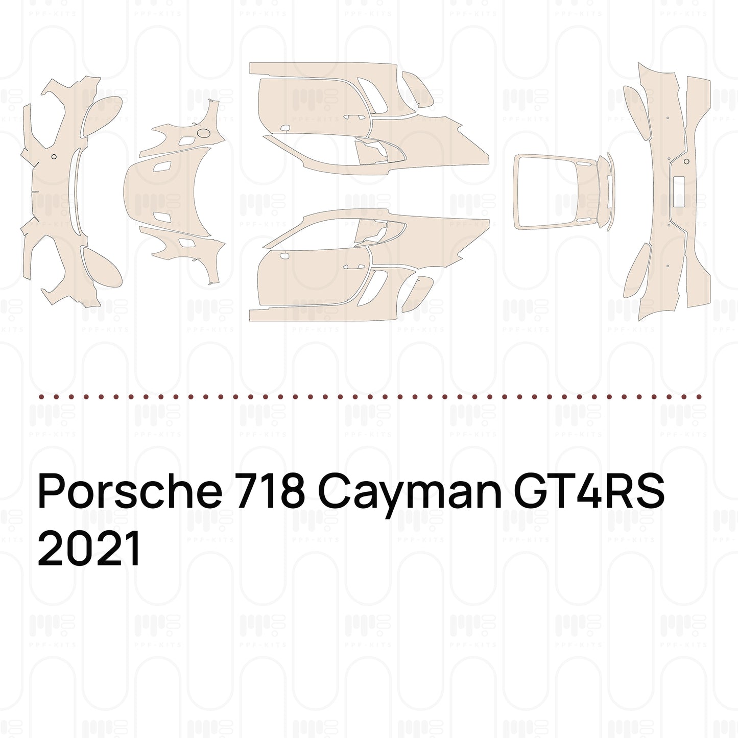Voorgesneden PPF Porsche 718 Cayman GT4RS 2021