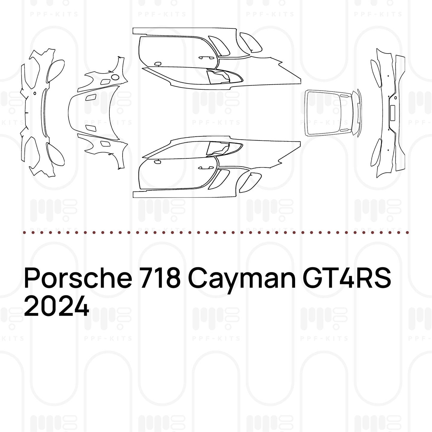 Voorgesneden PPF Porsche 718 Cayman GT4RS 2024