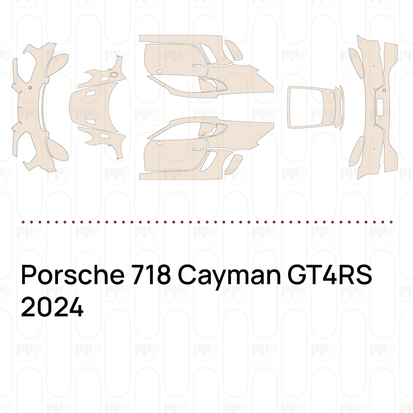 Voorgesneden PPF Porsche 718 Cayman GT4RS 2024