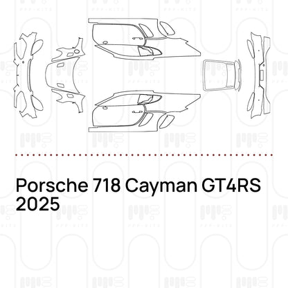 Voorgesneden PPF Porsche 718 Cayman GT4RS 2025