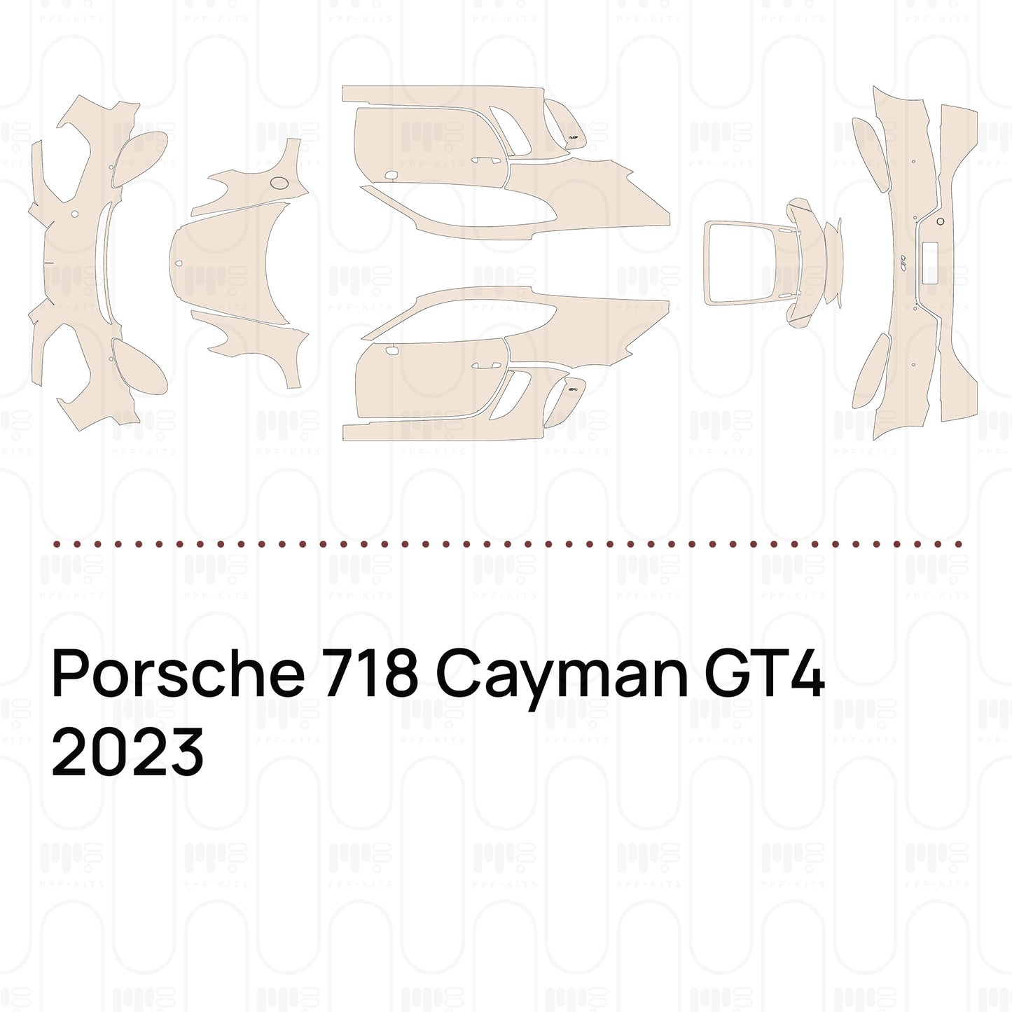 Voorgesneden PPF Porsche 718 Cayman GT4 2023