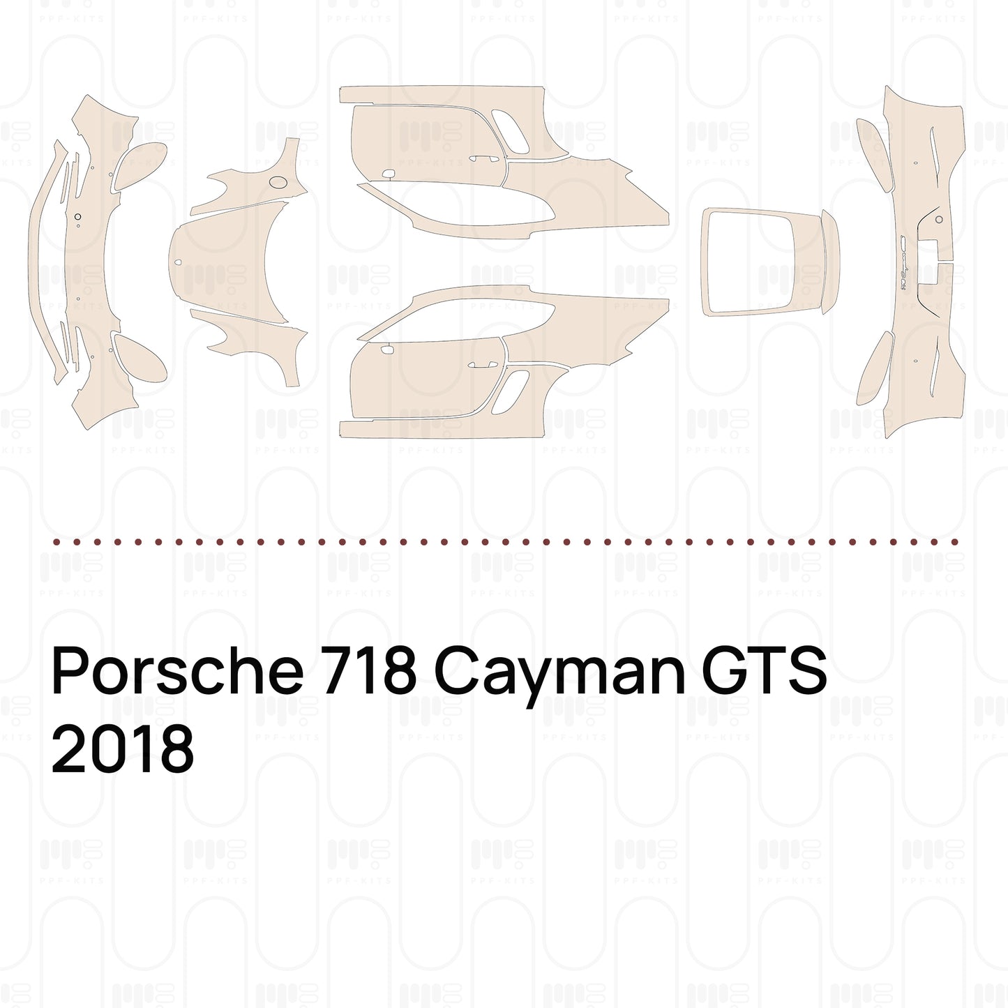 Voorgesneden PPF Porsche 718 Cayman GTS 2018