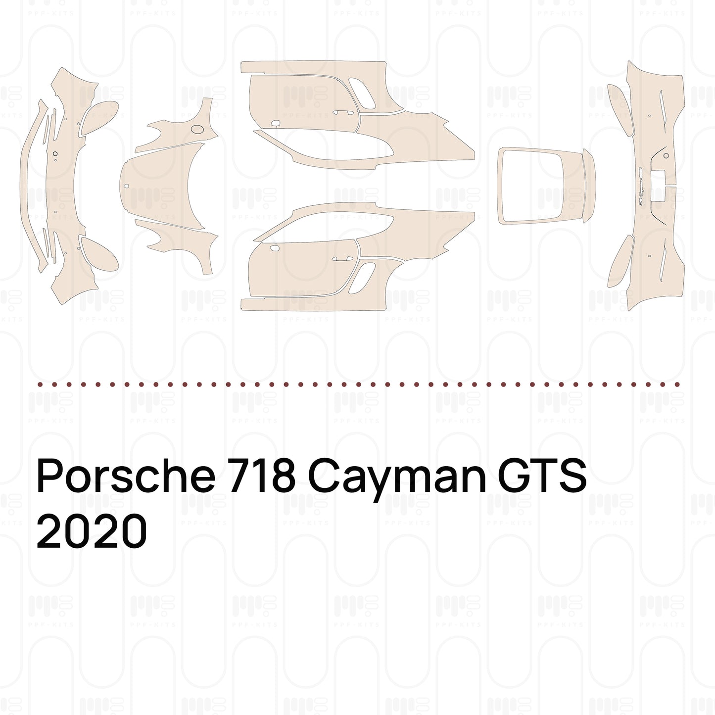 Voorgesneden PPF Porsche 718 Cayman GTS 2020