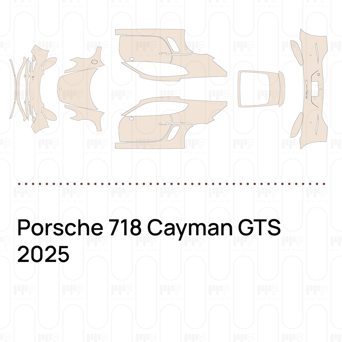 Voorgesneden PPF Porsche 718 Cayman GTS 2025
