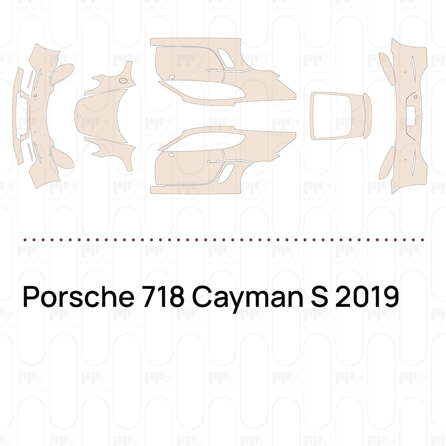 Voorgesneden PPF Porsche 718 Cayman S 2019