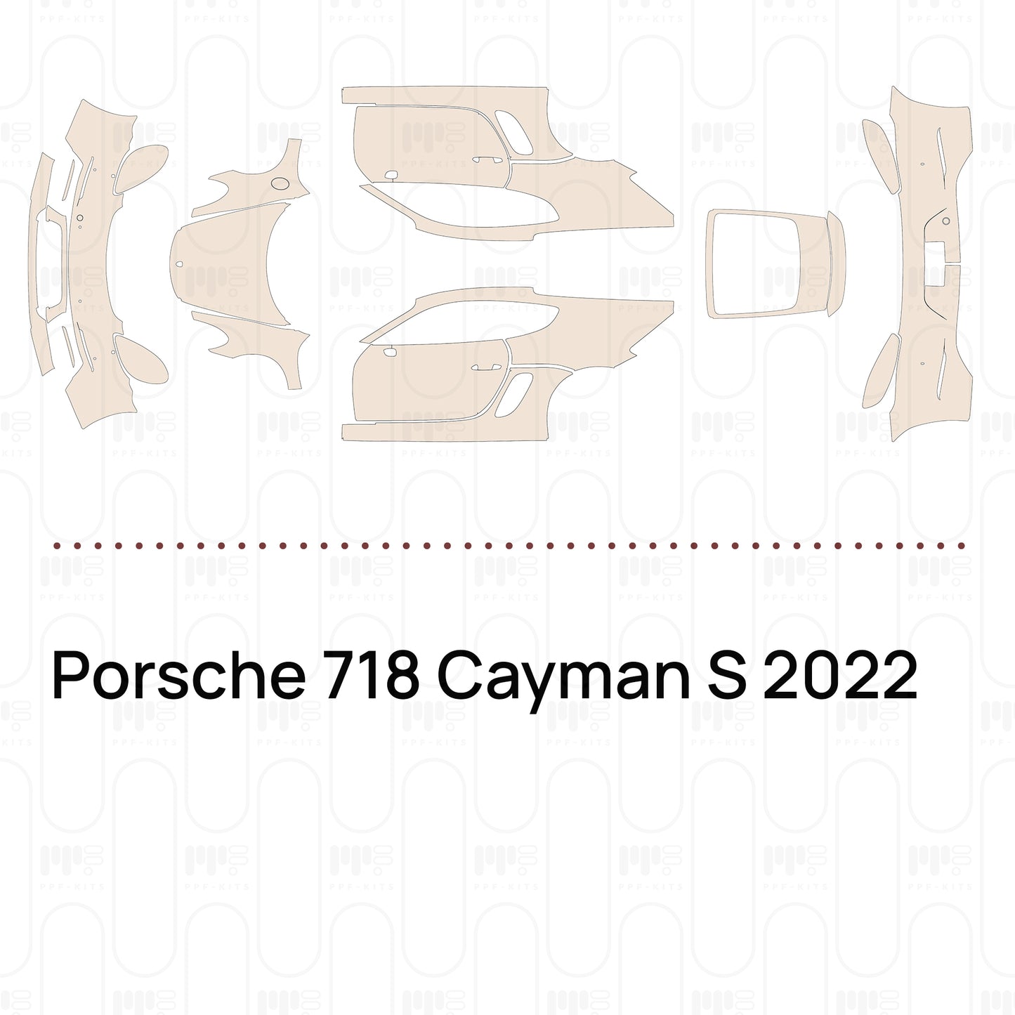 Voorgesneden PPF Porsche 718 Cayman S 2022