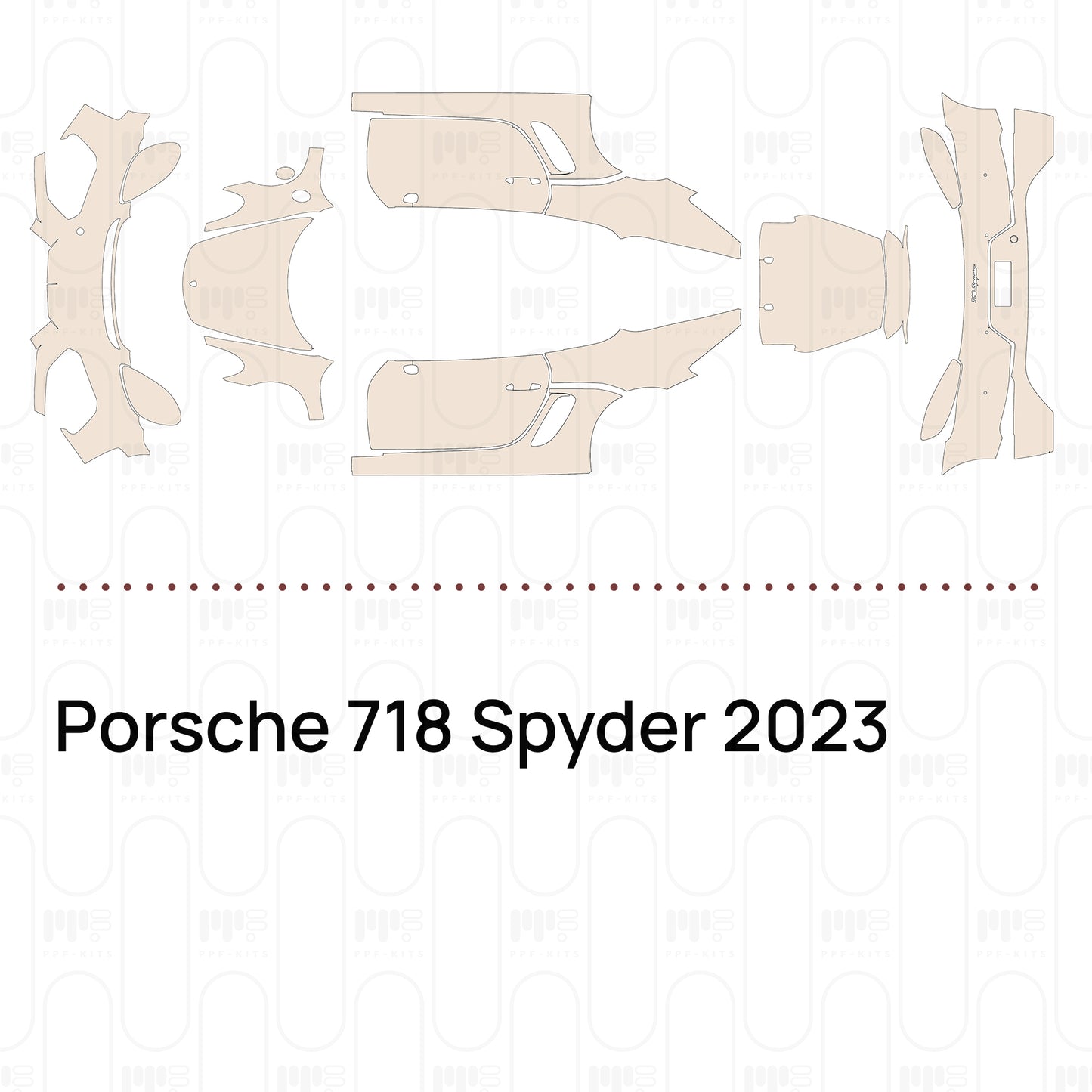 Voorgesneden PPF Porsche 718 Spyder 2023