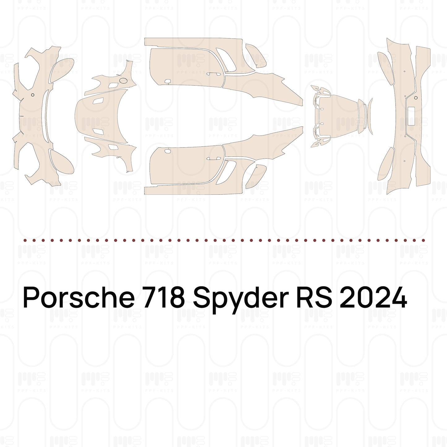 Voorgesneden PPF Porsche 718 Spyder RS 2024