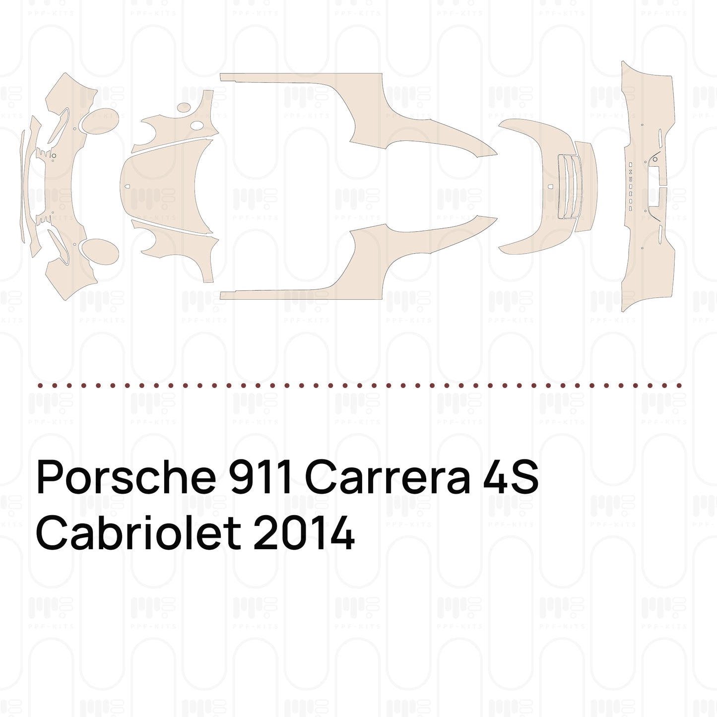 Voorgesneden PPF Porsche 911 Carrera 4S Cabriolet 2014