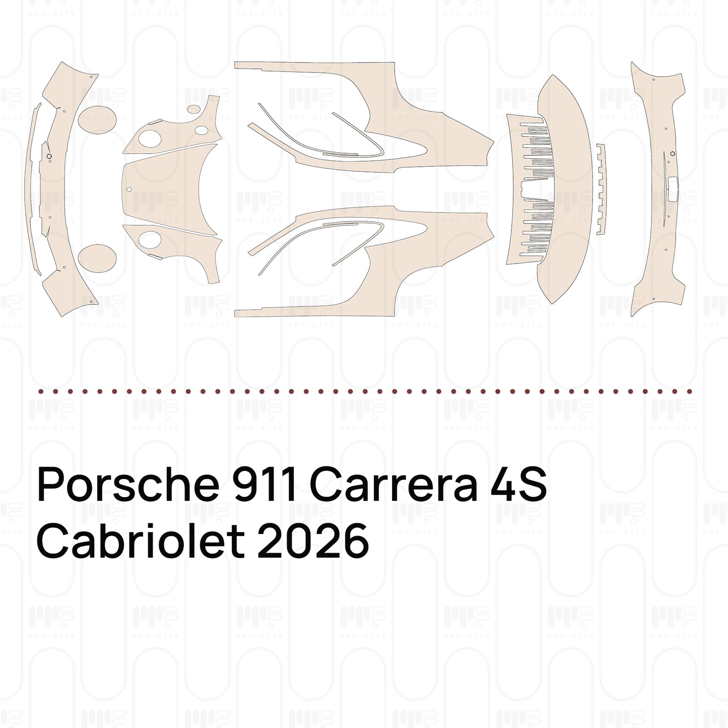 Voorgesneden PPF Porsche 911 Carrera 4S Cabriolet 2026