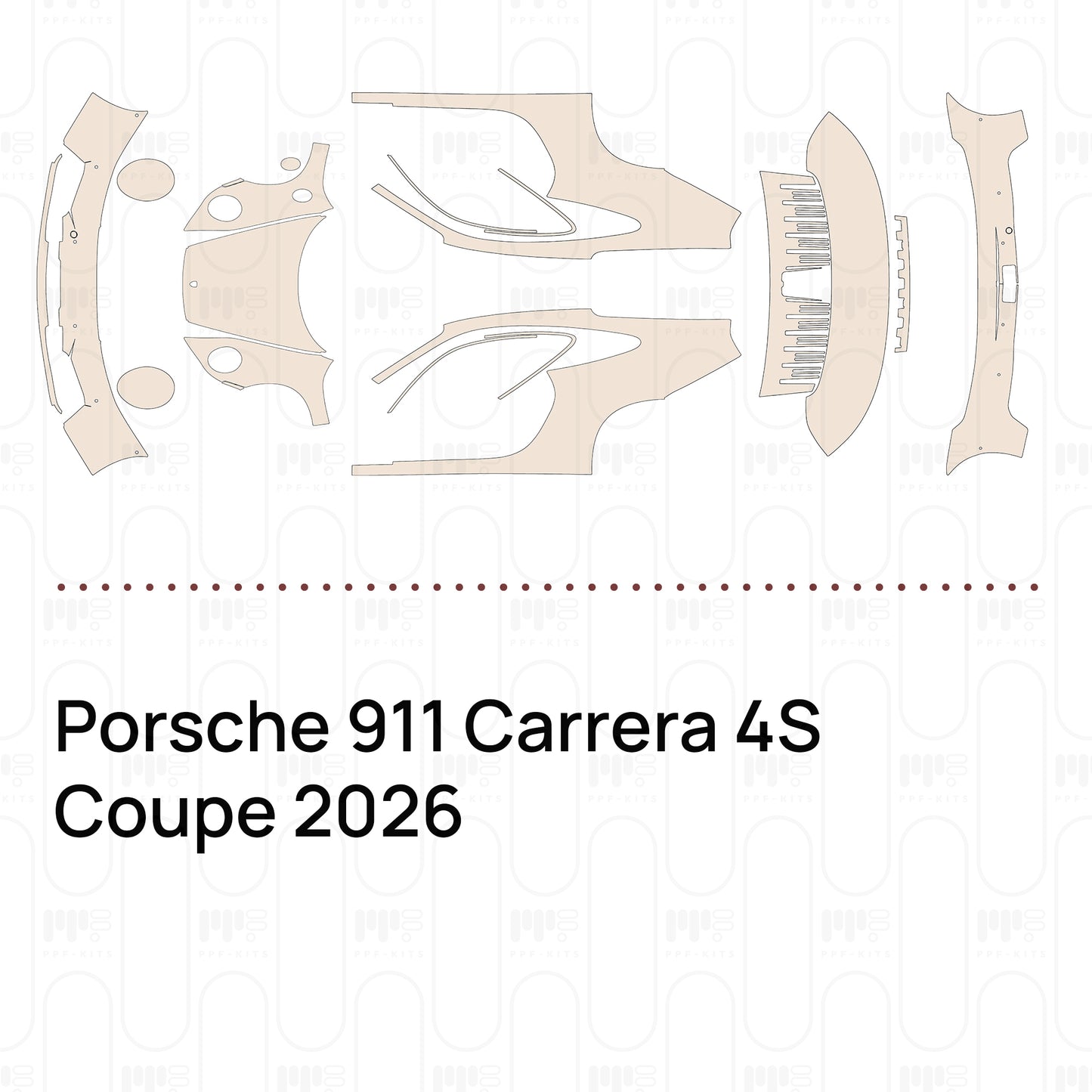 Voorgesneden PPF Porsche 911 Carrera 4S Coupe 2026
