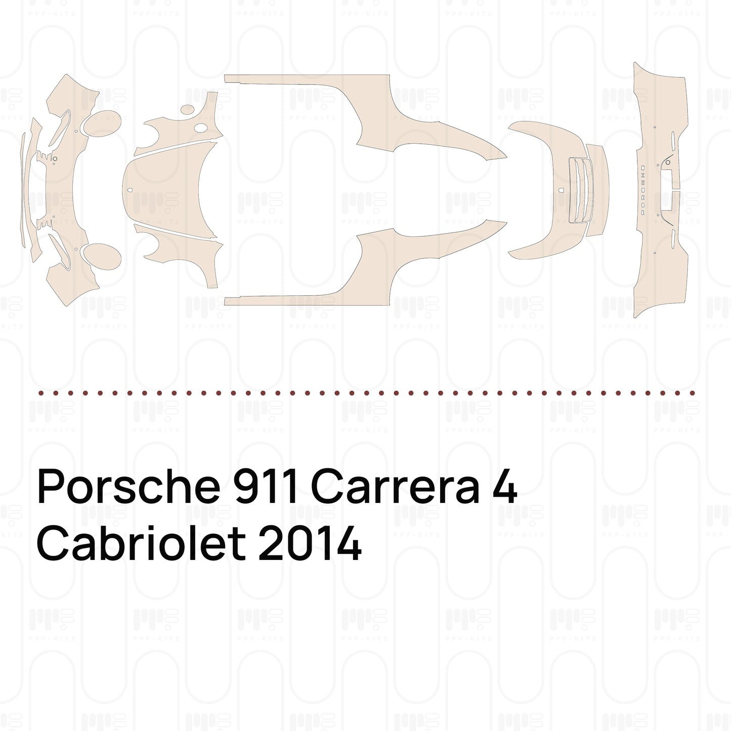 Voorgesneden PPF Porsche 911 Carrera 4 Cabriolet 2014