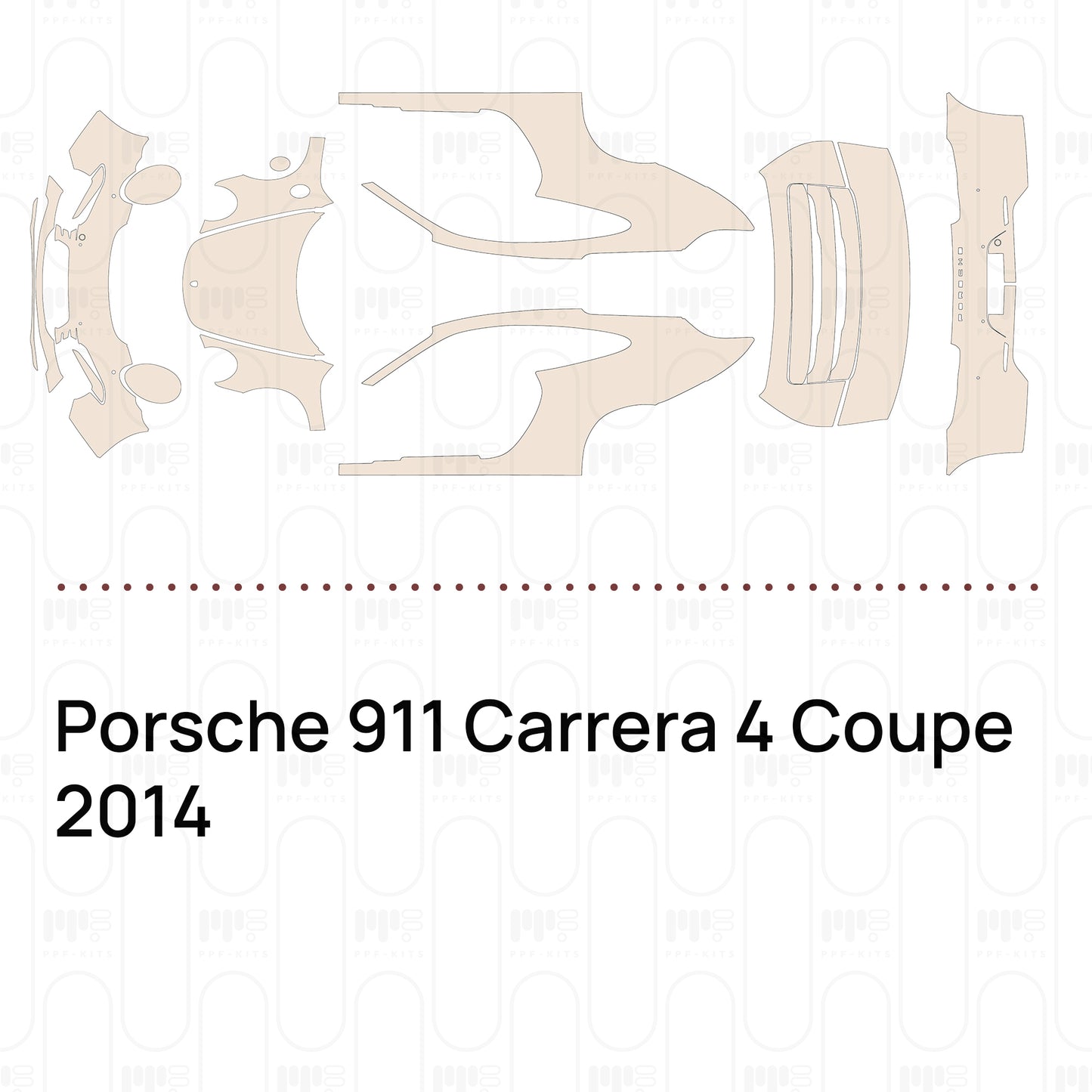 Voorgesneden PPF Porsche 911 Carrera 4 Coupe 2014