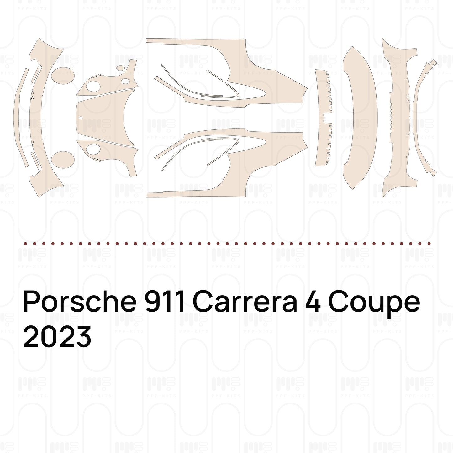 Voorgesneden PPF Porsche 911 Carrera 4 Coupe 2023