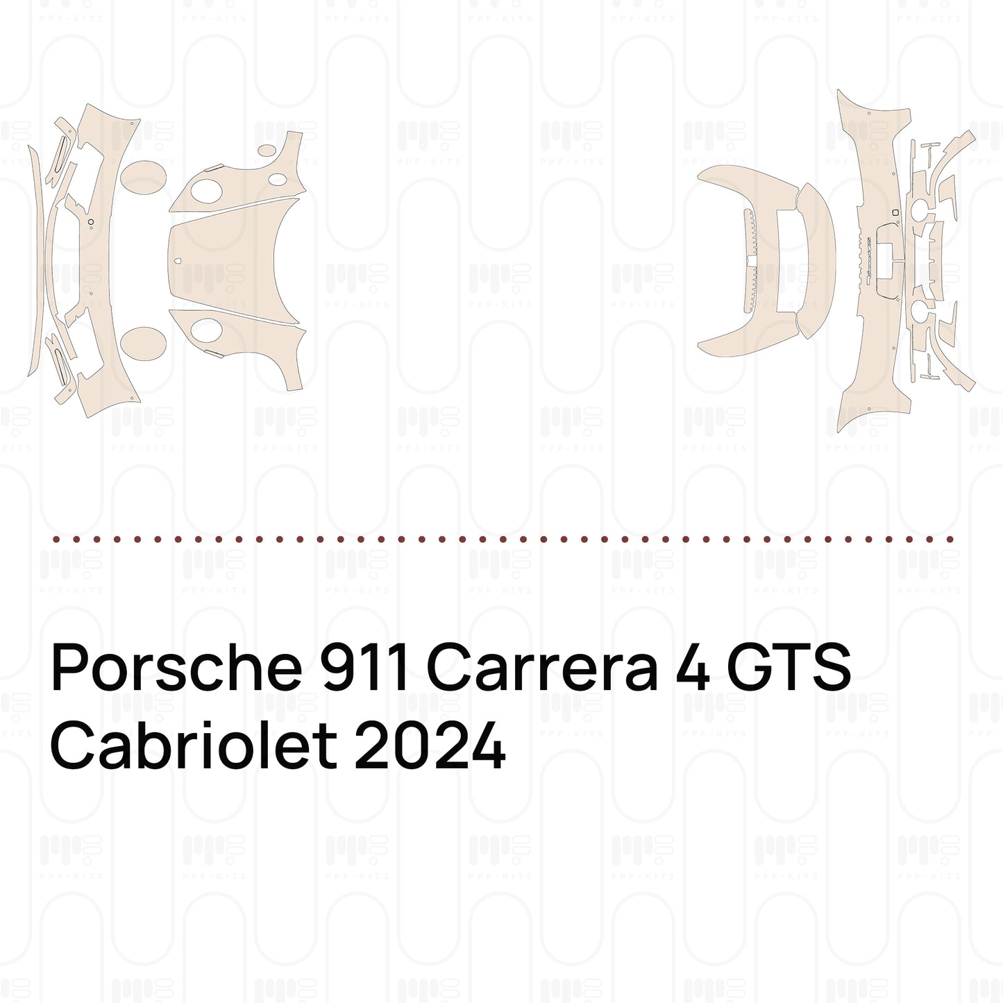Voorgesneden PPF Porsche 911 Carrera 4 GTS Cabriolet 2024