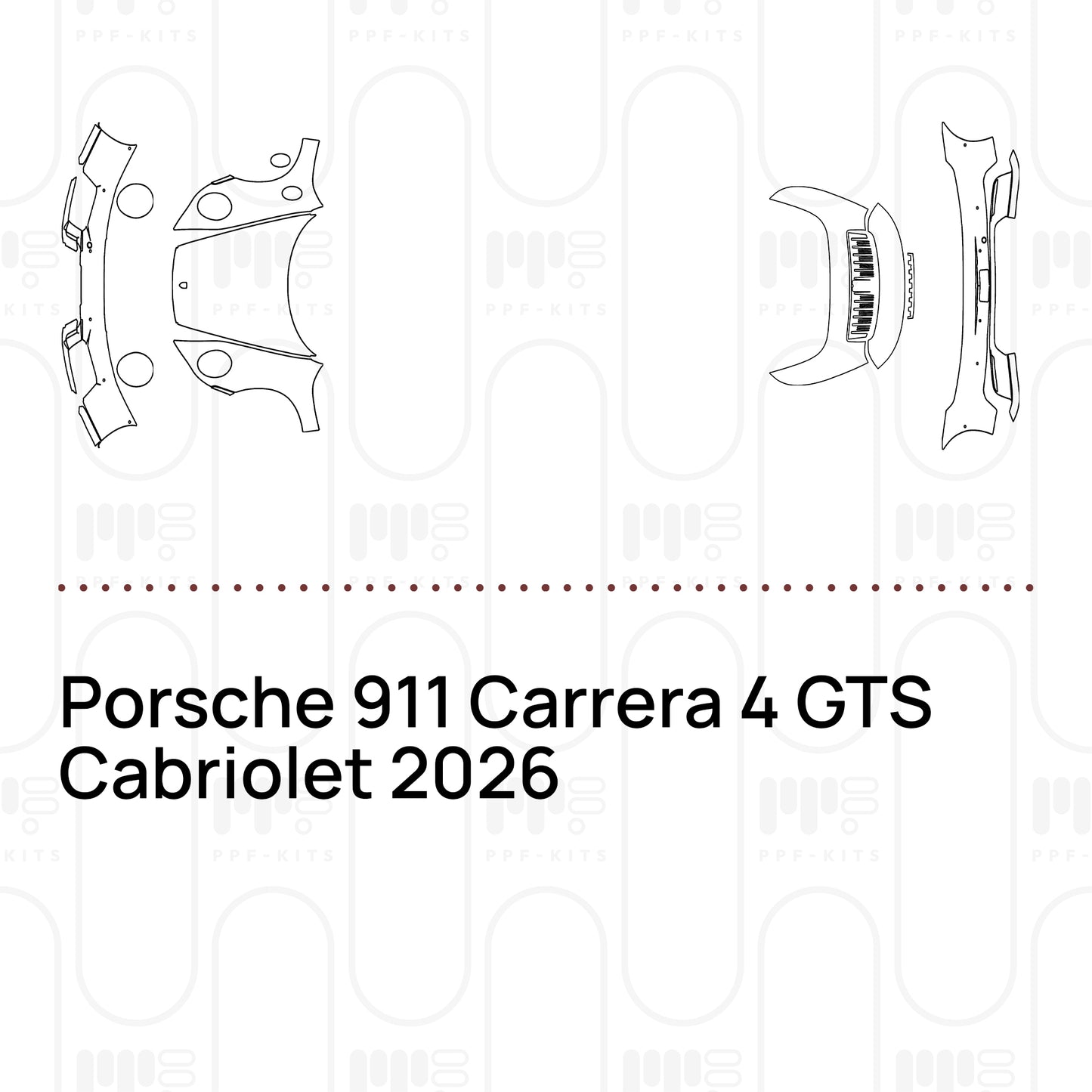 Voorgesneden PPF Porsche 911 Carrera 4 GTS Cabriolet 2026