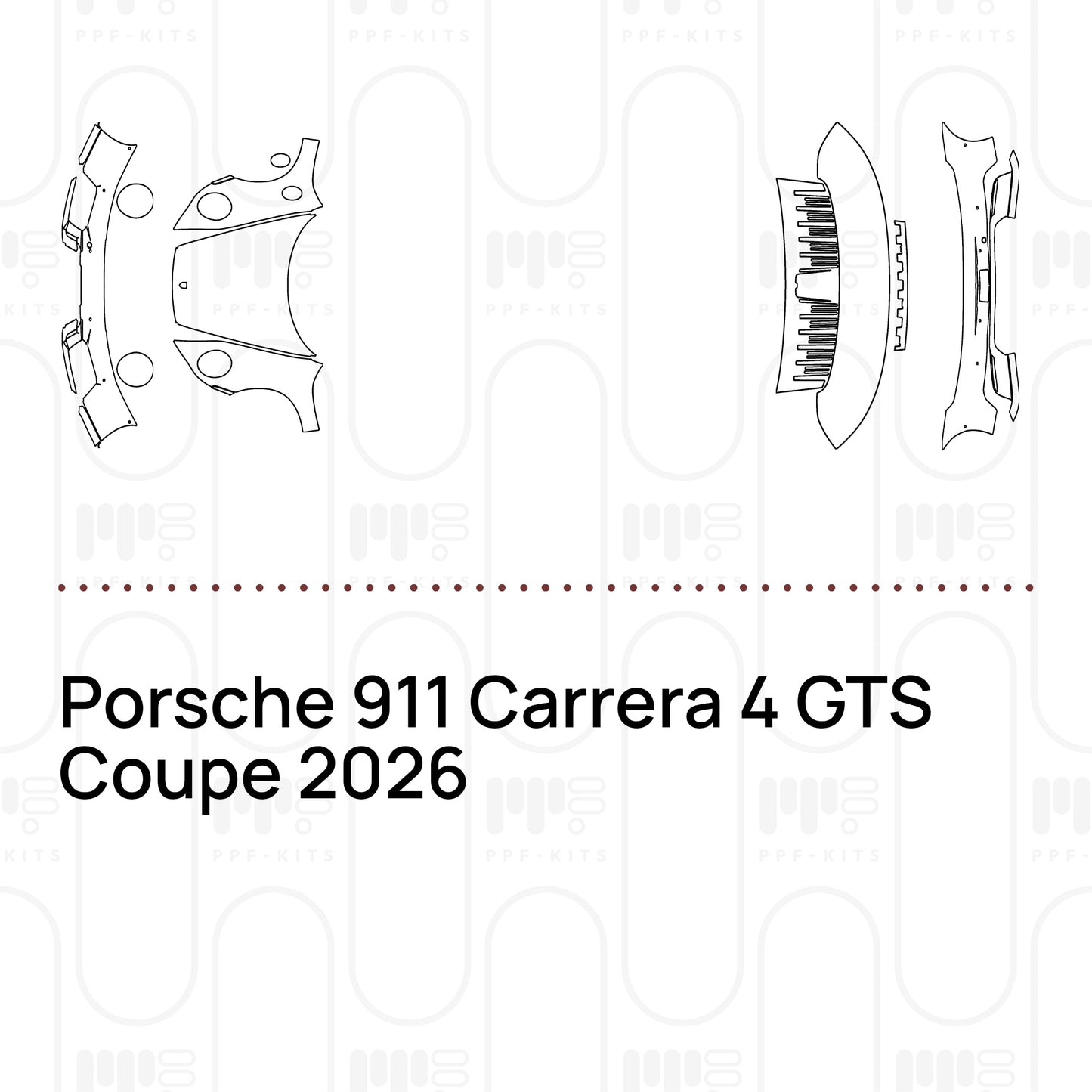 Voorgesneden PPF Porsche 911 Carrera 4 GTS Coupe 2026