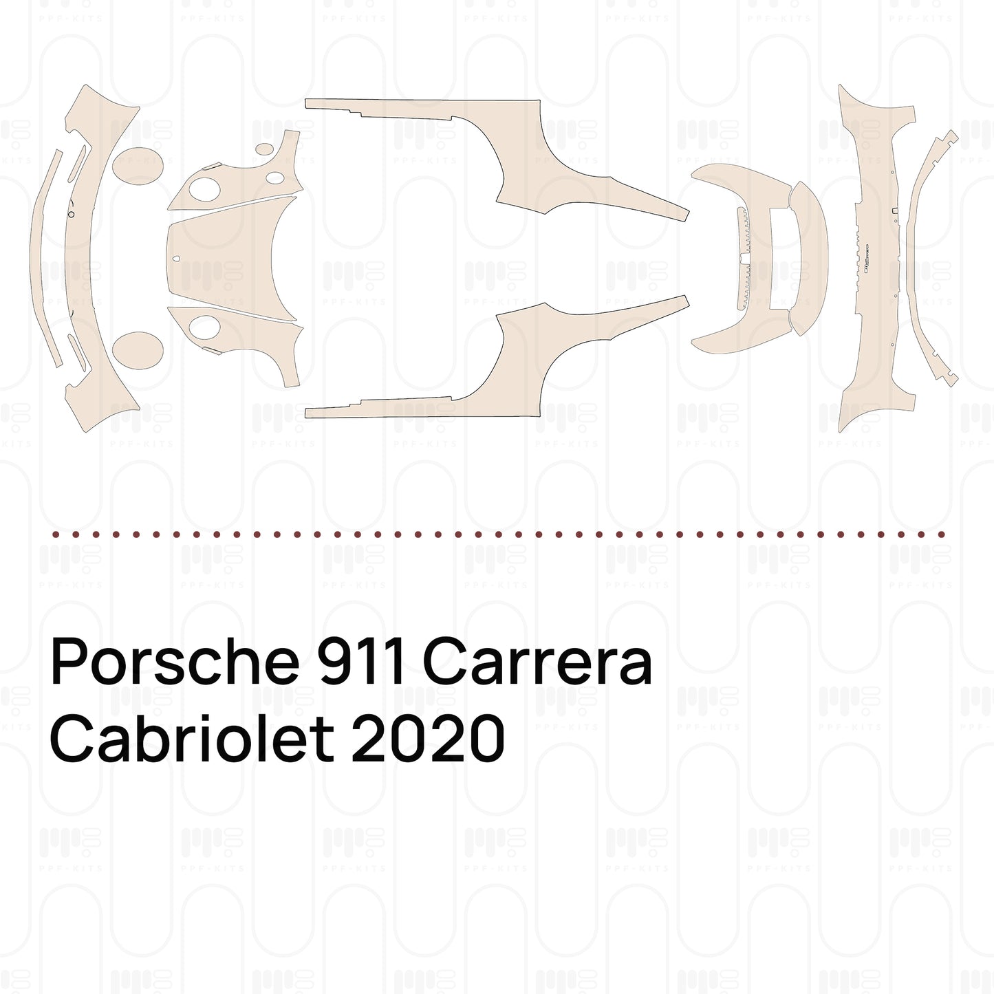 Voorgesneden PPF Porsche 911 Carrera Cabriolet 2020