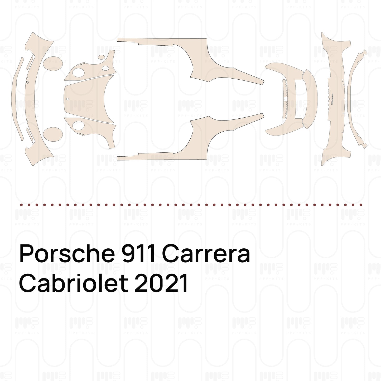 Voorgesneden PPF Porsche 911 Carrera Cabriolet 2021