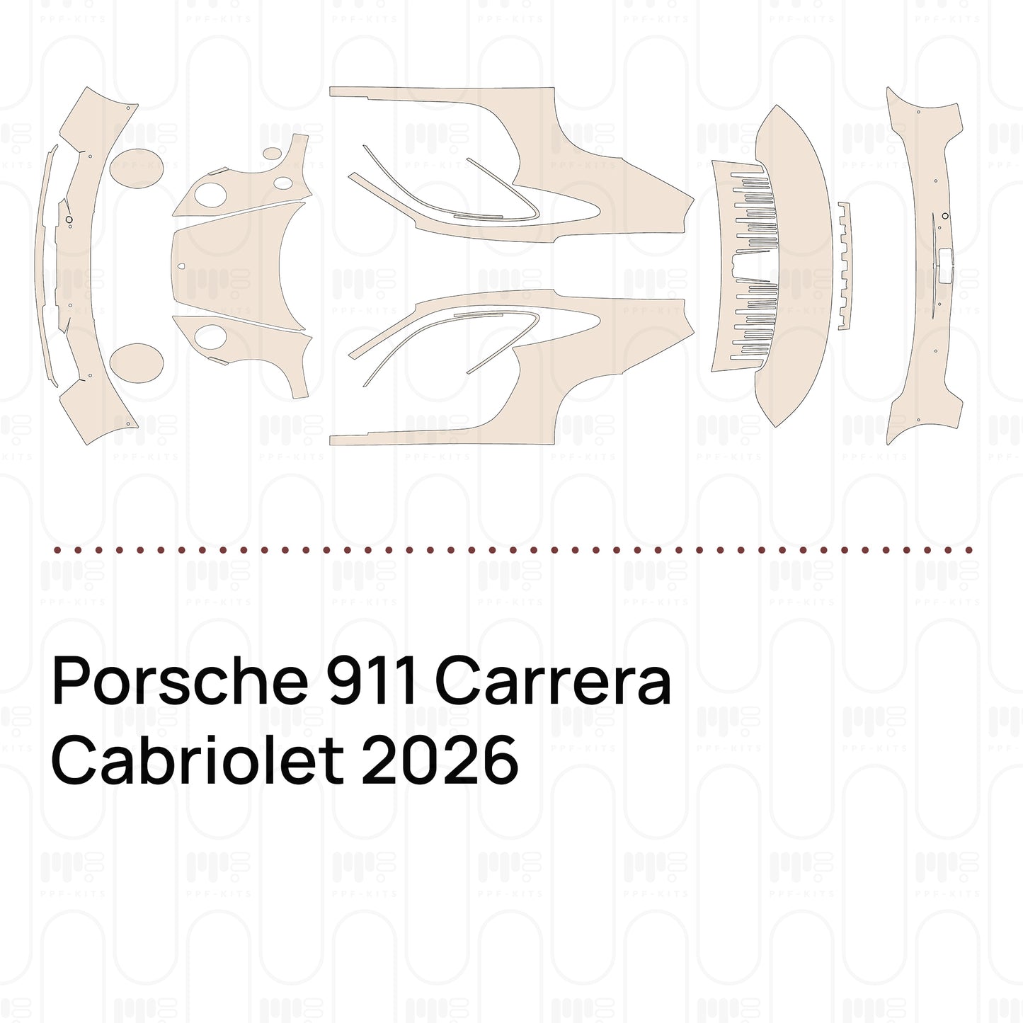 Voorgesneden PPF Porsche 911 Carrera Cabriolet 2026