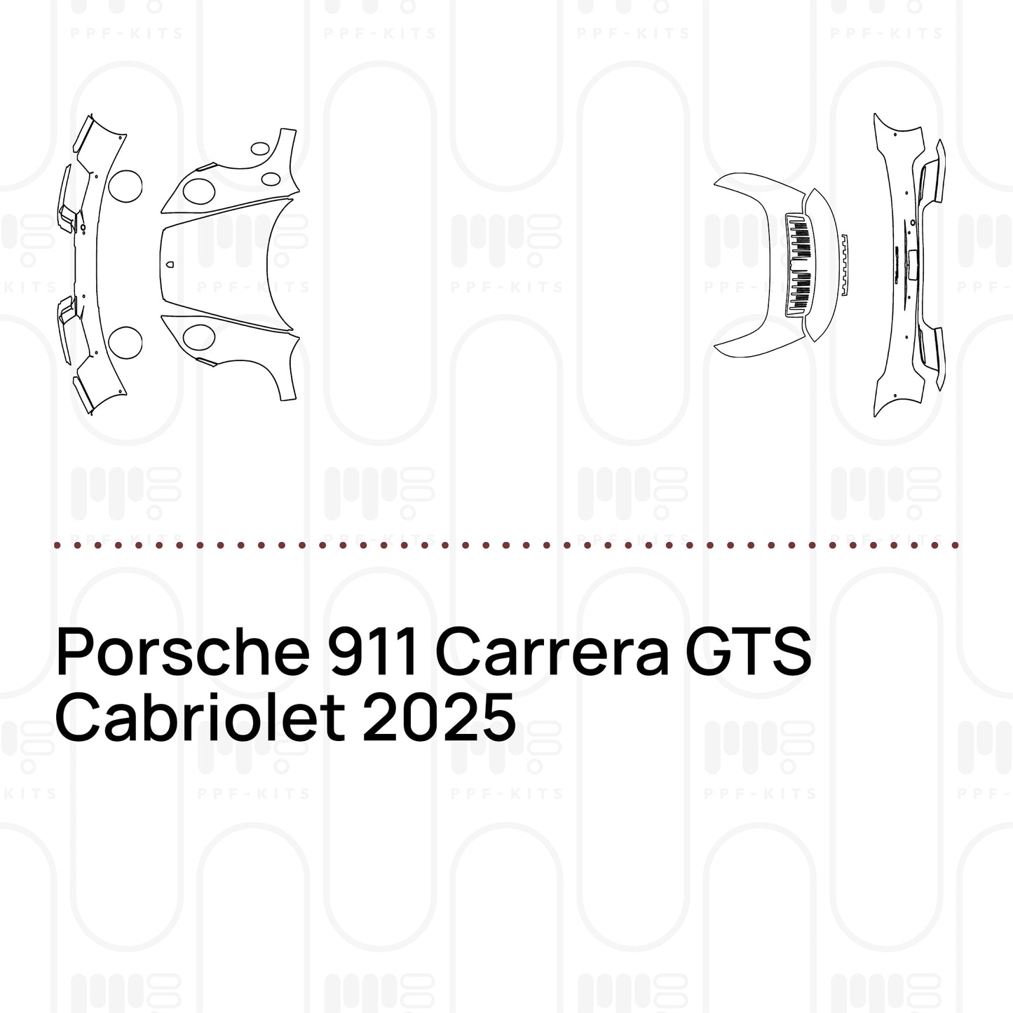 Voorgesneden PPF Porsche 911 Carrera GTS Cabriolet 2025