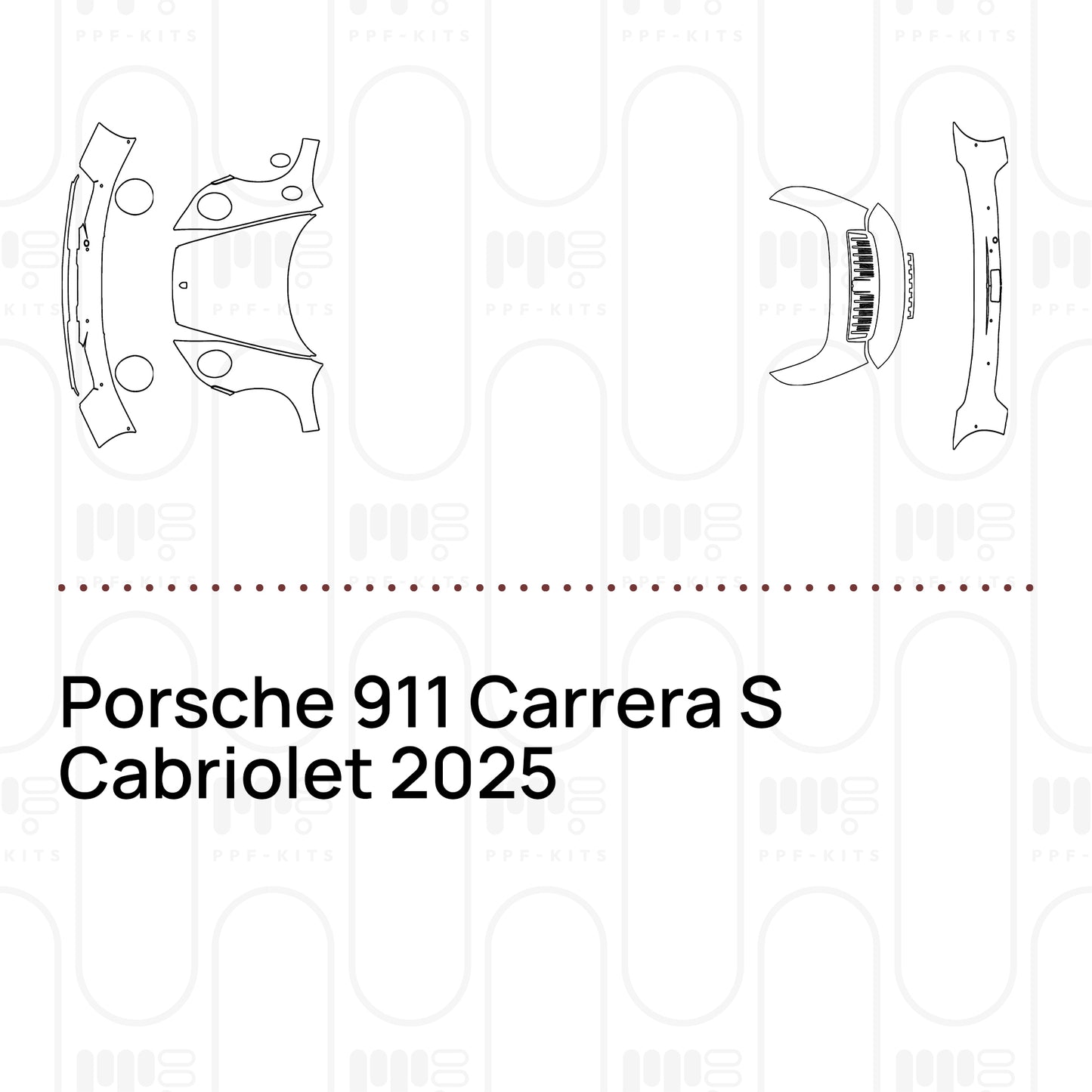 Voorgesneden PPF Porsche 911 Carrera S Cabriolet 2025