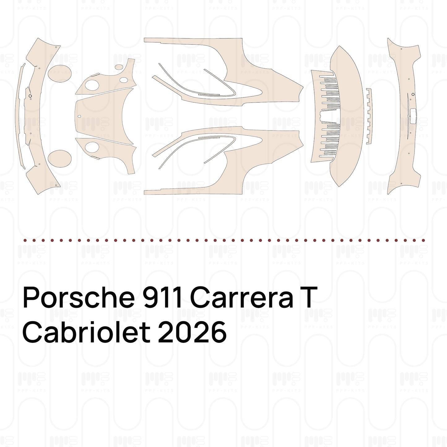 Voorgesneden PPF Porsche 911 Carrera T Cabriolet 2026
