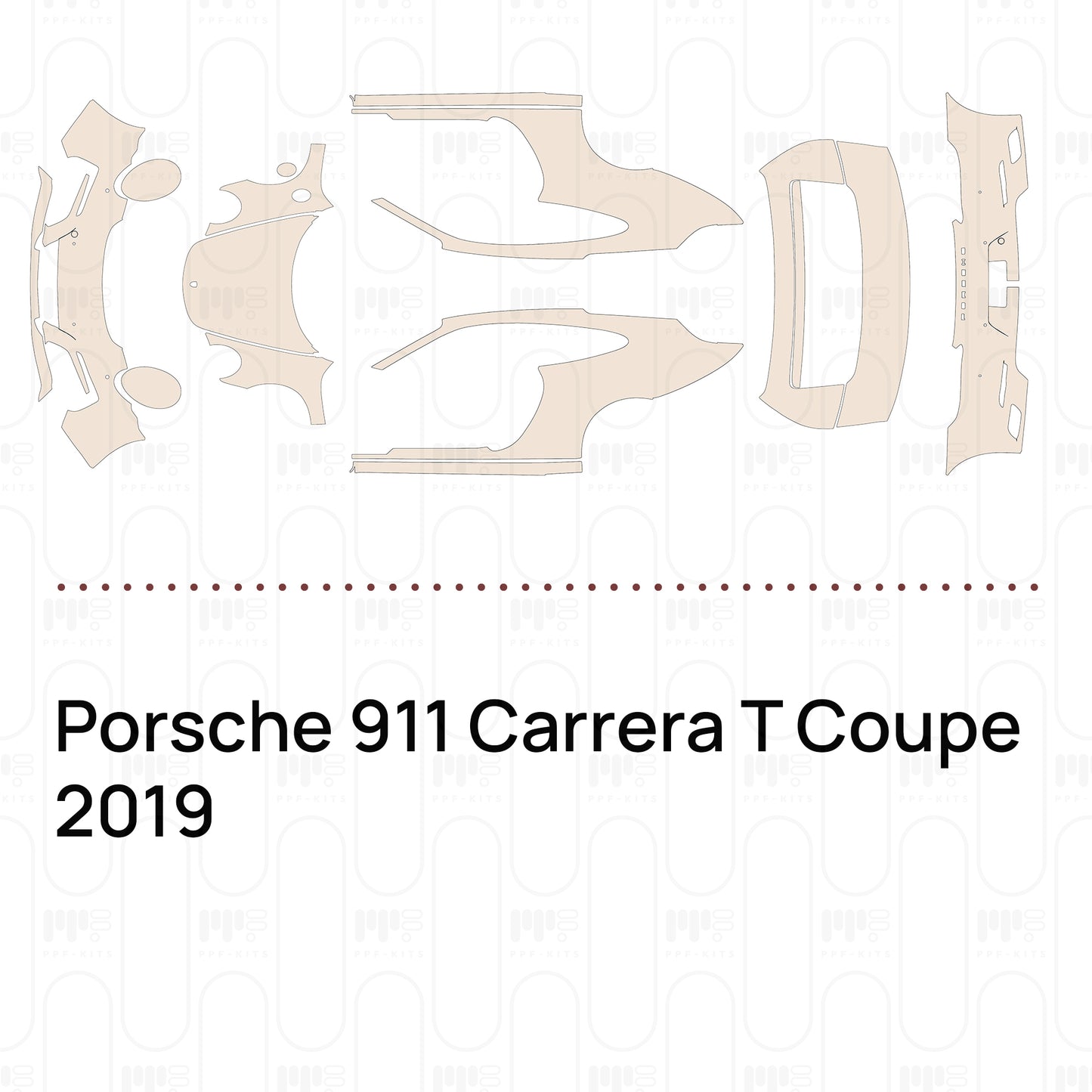 Voorgesneden PPF Porsche 911 Carrera T Coupe 2019