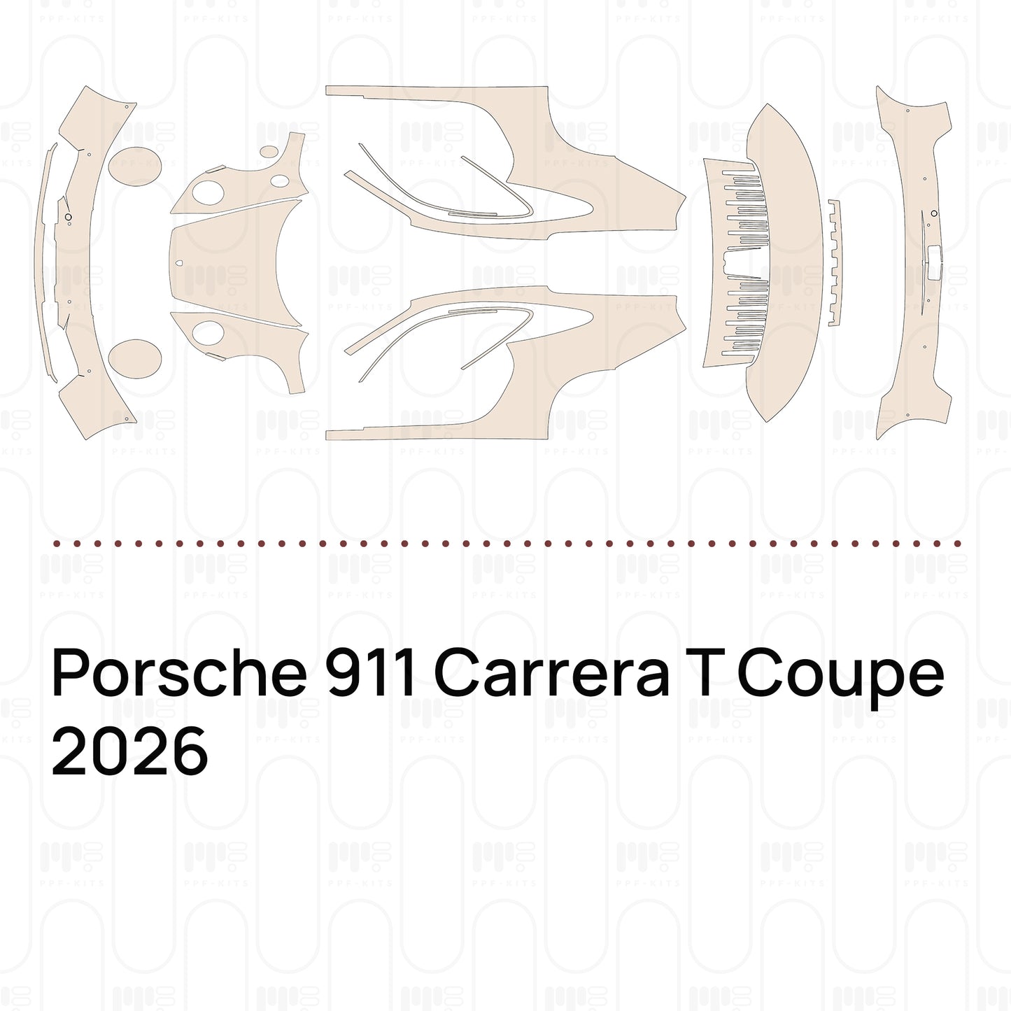 Voorgesneden PPF Porsche 911 Carrera T Coupe 2026