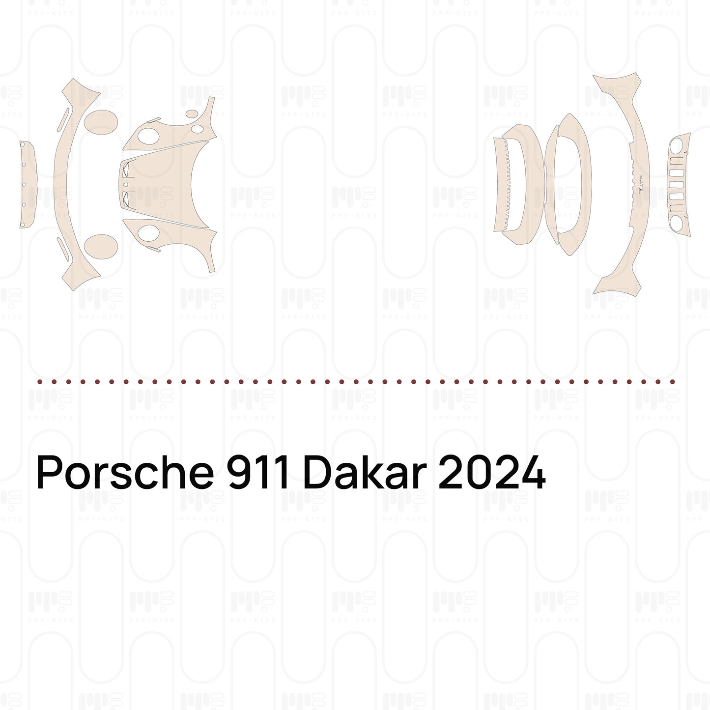 Voorgesneden PPF Porsche 911 Dakar 2024