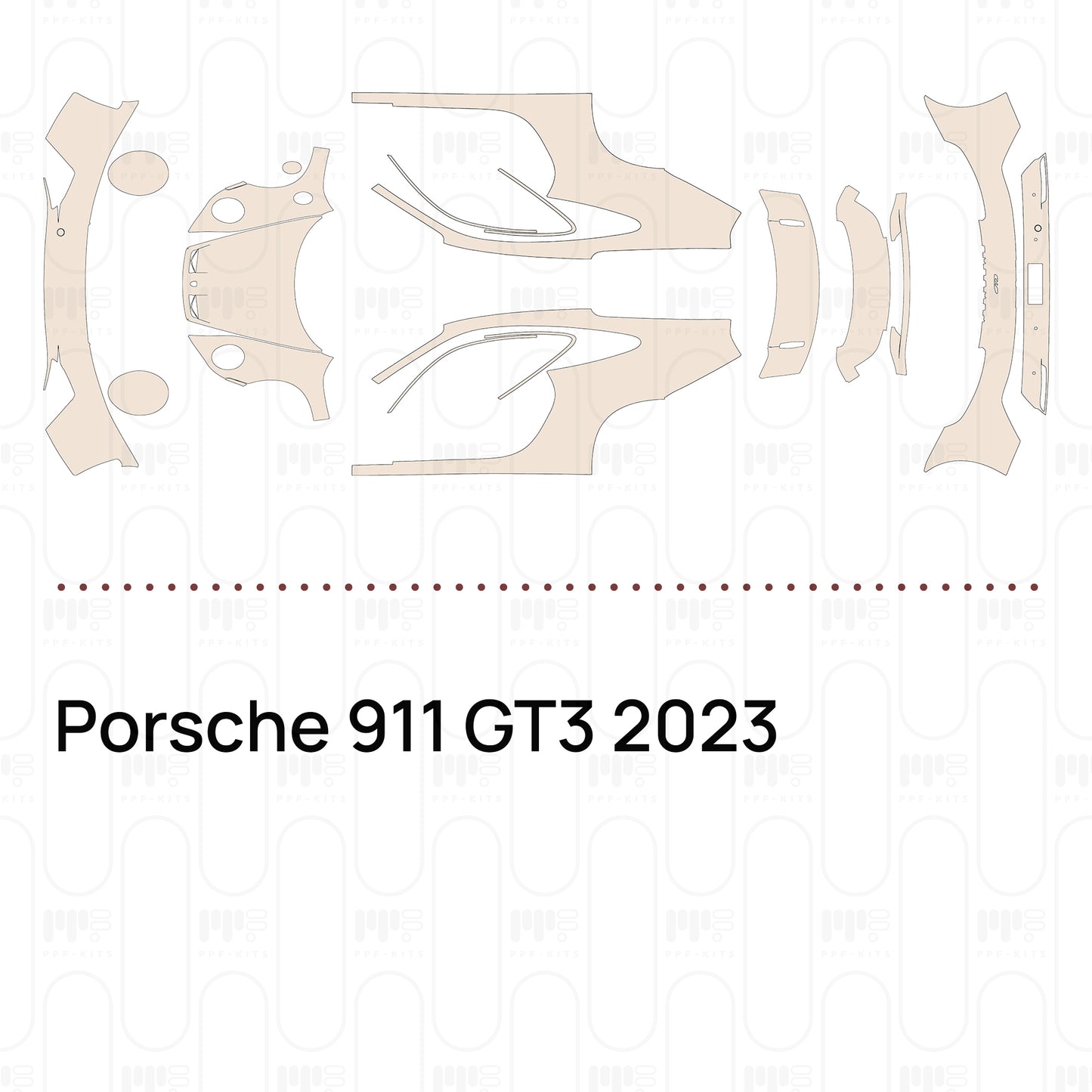 Voorgesneden PPF Porsche 911 GT3 2023
