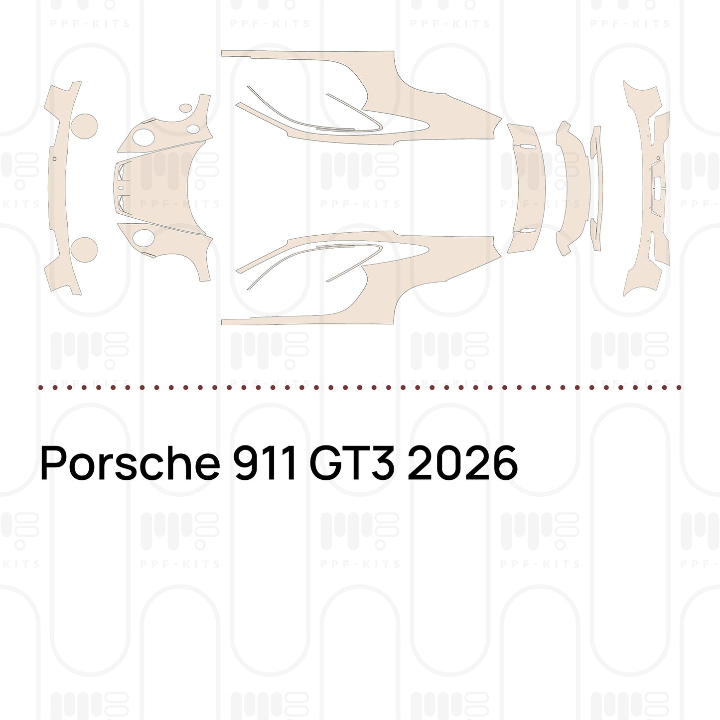 Voorgesneden PPF Porsche 911 GT3 2026