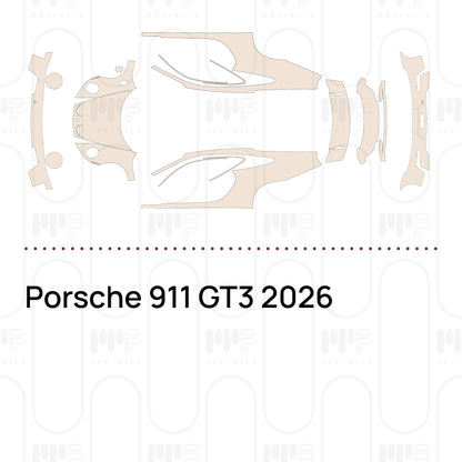 Voorgesneden PPF Porsche 911 GT3 2026