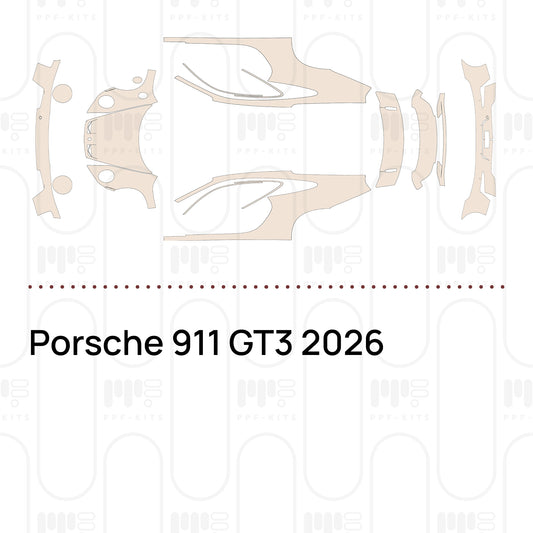 Voorgesneden PPF Porsche 911 GT3 2026